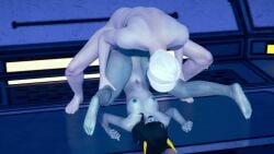 1boy 1girls 3d anal anal_sex animated black_hair cumming cumming_from_anal_sex cumming_while_penetrating dave_strider ejaculation homestuck horns killyourkarma naked naked_female naked_male nude nude_female nude_male piledriver_position sex straight tagme terezi_pyrope video white_hair