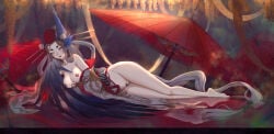 1girls boobs breasts censored censored_nipples censored_pussy female female_pubic_hair hourglass_figure mosaic_censoring mymdsj no_bra no_panties onmyoji pubic_hair qisu thick_thighs thighs tits ubume ubume_(onmyoji) woman