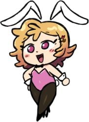 ann_(fnafhs) ann_chica_(fnafhs) blonde_hair bunny_ears bunny_girl bunny_girl_suit bunnygirl bunnysuit chibi chibi_style chica_(fnafhs) fhs fhsz3r0 fnafhs fnafhs_z3ro fnafhsrule34 fnafhsxxx leotard playboy_bunny playboy_bunny_leotard purple_eyes thighs z3star