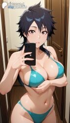 1girls 2026 ai_assisted ai_generated anime arisawa_tatsuki big_breasts bleach bleach:_the_thousand-year_blood_war boobs breasts brown_eyes bust busty cellphone hi_res high_quality high_resolution highres holding_phone large_breasts mirror patreon patreon_username phone reflection selfie skypassion smartphone solo stable_diffusion tatsuki_arisawa tits watermark