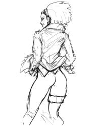 1girls ass big_ass bottomless female geersart marvel monica_rambeau solo