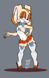 cream_the_rabbit cub female female_only high_heels lolipop miniskirt navel_piercing solo sonic_(series) tagme thigh_highs thighhighs tounge_out wayesh