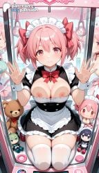 1girls 2026 ai_assisted ai_generated anime boobs breasts bust cellphone hi_res high_quality high_resolution highres kaname_madoka madoka_kaname mahou_shoujo_madoka_magica maid maid_headdress nipples patreon patreon_username phone pink_eyes pink_hair puella_magi_madoka_magica skypassion smartphone stable_diffusion stuffed_animal stuffed_toy teddy_bear thighhighs tits uncensored_nipples watermark