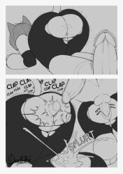 anthro ass_up balls bodily_fluids bottomwear brown_hair butt clothed clothed_sex clothing comic cum cum_from_vagina cum_in_vagina cum_inside digital_media_(artwork) doggomeatball domestic_cat duo erection eyewear eyewear_on_head felid feline felis female female_penetrated from_behind_position fur gameoverse genital_fluids genitals glitch_productions goggles hair hi_res humanoid_genitalia humanoid_penis kit_(gameoverse) kit_bodega leaking_cum male male/female male_penetrating male_penetrating_female mammal monochrome mostly_offscreen_character nude penetration penile penile_penetration penis penis_in_vagina ratchet_(ratchet_and_clank) ratchet_and_clank sex simple_background sony_corporation sony_interactive_entertainment tail torn_bottomwear torn_clothing vaginal vaginal_penetration vulva