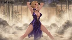 ai_generated brown_dust_2 nina_williams onsen pose tekken tekken_8