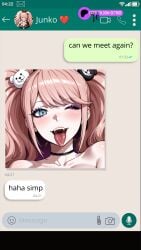 ai_generated danganronpa enoshima_junko femdom getnise parody phone simp_devil tongue_out waifu whatsapp wink