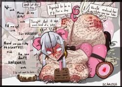 after_sex barcode barcode_on_breast barcode_tattoo begging begging_for_more big_ass big_breasts big_butt black_clover bleeding_nose body_writing bound chains collar cum cum_in_bowl cumming degradation degradation_text degrading degrading_tattoo dog_bowl english_text excessive_cum forced forced_exposure free_use humiliated humiliating humiliation implied_prostitution impregnation leash mind_break mind_broken mindbreak nipple_piercing nipples noelle_silva nose_bleed nose_hook oinking on_all_fours petplay pig pig_ears pig_girl pig_play pig_tail piggy pigplay pigtails prostitution public_exposure public_humiliation public_indecency public_use red_hair rough scared scared_expression scarose shoe_mark silver_hair slap_mark slut slutty_female spank_marks tally_marks tramp_stamp twintails unwilling