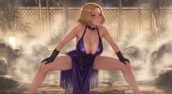 ai_generated nina_williams onsen squatting sumo tekken tekken_8