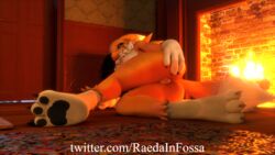 16:9 2021 3d_(artwork) absurd_res alternate_version_at_source anthro anus ass bandai_namco big_butt black_sclera blender_(software) blue_eyes bondage breasts butt_grab canid canine christmas digimon digimon_(species) digital_media_(artwork) erect_nipples feet female fireplace fur genitals hand_on_butt hi_res holidays huge_filesize inside looking_at_viewer mammal nipples nude pawpads paws presenting presenting_hindquarters presenting_pussy pussy raedainfossa renamon solo thick_thighs warfaremachine watermark widescreen yellow_body yellow_fur