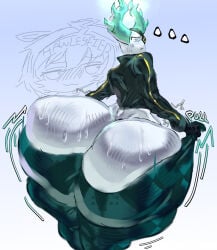 annoyed ass_focus big_ass big_thighs busty butt dialogue gay horns huge_ass medkit_(phighting) phighting roblox robloxian vore white_body