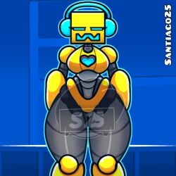 :3 cube_12_(geometry_dash) cube_4_(geometry_dash) dexxa digital_media_(artwork) fanart geometry_dash robot robot_girl santiago_25