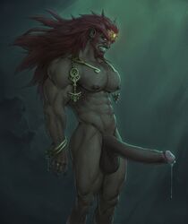 balls bara big_balls big_pecs big_penis boner dreampipe erection ganondorf hairy kiashigetsnasty long_penis low_hanging_balls low_hanging_testicles male male_only muscles muscular nude penis rehydrated_ganondorf saggy_balls solo tears_of_the_kingdom the_legend_of_zelda