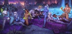 5boys 5girls after_cunnilingus amelette anal ass barefoot bisexual bisexual_female bisexual_male blood_elf breasts doggy_style double_penetration draenei elf fellatio fingering group_sex interspecies looking_pleasured magic magic_dildo nightborne oral orgy pleasure_face quasart sex smile spitroast straight vaginal_penetration warcraft water world_of_warcraft
