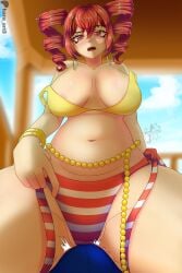 1boy 1girls 2d 2d_(artwork) alternate_version_available areola areola_slip areolae artist_name bbw beach belly big_breasts big_thighs bikini blush blush_lines blushing blushing_female bra bra_strap_slip bracelet breasts circular_earrings curvaceous curvy curvy_female curvy_figure earrings erection erection_under_clothes eyelashes fat_breasts fat_thighs female getting_erect haro_art huge_breasts huge_thighs kasane_teto large_breasts large_thighs looking_at_another looking_at_viewer male male_pov motion_lines navel open_mouth outdoors plump plump_breasts plump_thighs pov public public_indecency red_eyes red_hair removing_bikini removing_clothing sitting_on_lap sitting_on_penis sitting_on_person slightly_chubby slightly_chubby_female straight striped_bikini thick_thighs thighs tremble_spikes trembling twin_drills undressing utau voluptuous voluptuous_female wide_hips
