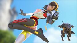 3d_(artwork) asian_female blizzard_entertainment d.va half-dressed half_naked hana_song mets3d overwatch pale-skinned_female slim_female tagme video