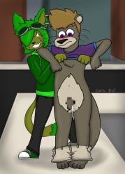 anthro assisted_exposure balls censored cj-the-otter furry nude penis senftember senftember_(2025)