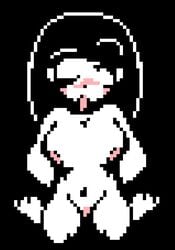 blush chara completely_nude limited_palette nude nude_female pixel_art sprite undertail undertale