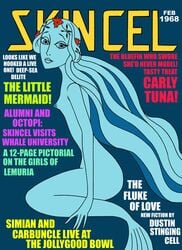 1girls blue_skin english_text fairy_tales hans_christian_andersen hans_christian_andersen's_the_little_mermaid kneeling literature long_hair mermaid monster_girl public_domain small_breasts toonytease very_long_hair