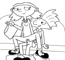 arnold_shortman hey_arnold! monochrome nickelodeon penis pussy ruth_mcdougal tagme testicles white_background