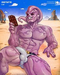 dragon_ball dragon_ball_z erection grin hotsatyr majin majin_buu male male_only penis solo super_buu