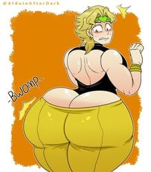 1boy alduinafterdark alduingijinka ambush_(trap) ass ass_cleavage bara barazoku big_ass big_butt butt butt_crack dio_brando femboy gay huge_ass huge_butt jojo's_bizarre_adventure male male_only solo solo_male stardust_crusaders yaoi