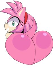 amy_rose ass furry pink pink_hair solo sonic_(series)