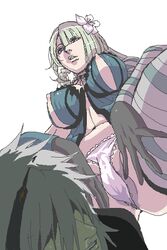 anus blue_eyes breasts kaine_(nier) nier_(character) nier_(series) nier_replicant nipples panties underwear