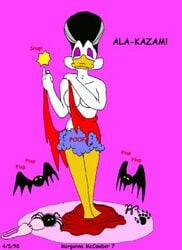 1990s 1998 20th_century anthro avian bat bird darkwing_duck disney duck female morgana_macawber solo_focus spider tagme