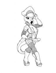 1futa 2014 3_toes 4_fingers anthro areola big_breasts birdo black_and_white boots breasts claws cleavage clothed clothes collar dickgirl dinosaur erect_nipples erection footwear futanari gloves hat high_heels intersex intersex_only line_art mario_(series) monochrome nintendo nipple_slip nipples penis scalie skimpy slashysmiley solo spiked_collar standing tail video_games white_background wink