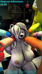 3d 5futas anthro arms_behind_back bear big_balls big_breasts black_nose cumterrorist eye_closed five_nights_at_freddy's five_nights_at_freddy's_2 foxy_(fnaf) freddy_(fnaf) frederika_(fnaf) futa futa_on_female futanari huge_cock jerkingoff mangle_(fnaf) masturbation naked nudity office sfm source_filmmaker toy_bonnie_(fnaf) toy_chica_(fnaf) white_body white_fur white_hair