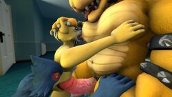 3boys 3d_(artwork) anthro anthro_on_anthro anthro_penetrated anthro_penetrating anthro_penetrating_anthro anthrofied bara blowjob bowser erect_nipples erect_penis erection falco_lombardi fox_mccloud gay gay_sex humanoid humanoid_genitalia humanoid_penis male male/male/male male_nipple_sucking male_nipples male_only male_penetrated male_penetrating male_penetrating_male mario_(series) marshali muscular muscular_anthro muscular_male nintendo nipples pecs pectorals penis penis_out source_filmmaker star_fox sucking_nipples super_smash_bros. threesome yaoi