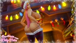 bimbo blonde_hair christmas collar holly_flaire_(valkyrien) huge_ass huge_breasts human human_(warcraft) human_(world_of_warcraft) naked_legwear nipple_chain nipple_piercing pink_lipstick valkyrien white_skin winter_veil world_of_warcraft