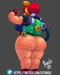 1girls arm_up ass ass_focus back backpack bare_thighs belt big_ass big_butt bottomless bow bow_hairband brawl_stars bubble_ass bubble_butt chubby chubby_female clothed clothing curvaceous curvy curvy_female curvy_figure dat_ass fat_ass fat_butt female female_focus female_only flexing from_behind full_body gloves hairband half-dressed hips hourglass_figure huge_ass huge_butt large_ass light-skinned_female light_skin mostly_nude muscles muscular muscular_female pam_(brawl_stars) panties partially_clothed rear_view red_hair simple_background solo solo_female solo_focus standing supercell thick thick_ass thick_thighs thighs tied_hair torule34 white_panties wide_hips