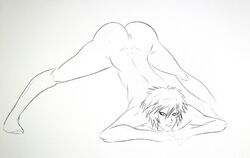 1boy adult ass butt drawing gaara gay luckyarts male male_only naruto naruto:_the_last nude red_hair solo twink uncensored yaoi