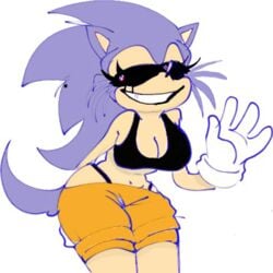 1girls anthro artist_request blue_fur bra breasts cleavage demon female female_focus female_only friday_night_funkin furry gloves handwear hedgehog large_breasts lord_x panties rule_63 sega shorts smile solo solo_focus sonic.exe sonic_(series) sonic_the_hedgehog sonic_the_hedgehog_(series) tail thick_thighs thighs