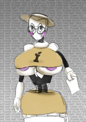 animatronic big_breasts crop_top five_nights_at_freddy's five_nights_at_freddy's:_security_breach glasses map_bot robot staff_bot wall_of_text