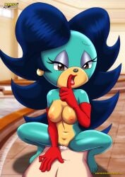 1:sqrt2 1boy 1girls 5_fingers 5_toes adventures_of_sonic_the_hedgehog anthro armwear bbmbbf blue_hair breasts breezie_the_hedgehog brown_eyes cowgirl_position digital_media_(artwork) earrings eulipotyphlan eye_contact eyeshadow feet female female_on_top female_penetrated finger_on_lip furry giver_pov green_body green_fur hedgehog human human_on_anthro jewelry lipstick looking_at_viewer makeup male male/female male_human/female_anthro male_on_anthro male_penetrating male_penetrating_female male_pov mascara mobius_unleashed nude nude_female nude_male palcomix partial_male penetrating_pov penetration penis penis_in_pussy pov pov_eye_contact pussy riding riding_penis sega sex sonic_(series) straight vagina vaginal vaginal_penetration vaginal_sex