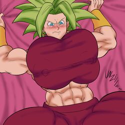 1girls afreetime alternate_version_available angry artist_request cleavage curvy dragon_ball dragon_ball_super erect_nipples female gigantic_breasts green_hair huge_areolae huge_ass kefla krillin kuririn legendary_super_saiyan muscular_female puffy_nipples short_hair super_saiyan_2 thick_lips universe_6 universe_6_girls universe_6_saiyan/universe_7_human voluptuous wide_hips