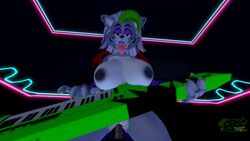 1boy 1girls 3d ambiguous_species animated animatronic big_breasts bouncing_breasts cowgirl_position five_nights_at_freddy's five_nights_at_freddy's:_security_breach keytar loop mp4 no_sound pov robot robot_girl roxanne_wolf_(fnaf) sex sexbot source_filmmaker tezcatl tezcatl-ayauhtli tongue_out video wolf