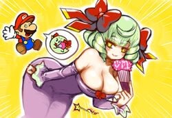 1girls awesomeerix boo_(mario) ghost_girl lady_bow mario mario_(series) paper_mario