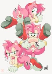 amy_rose anus ass boots breasts coolblue cum cum_in_pussy cum_inside eulipotyphlan exposed_torso female female_only footwear furry gloves green_eyes handwear headband hearts hedgehog masturbation nipples panting pink_hair pussy sonic_(series) spread_pussy spreading tongue_out translation_request wristwear