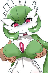 1girls big_breasts breast_grab disembodied_hand gardevoir looking_for_hq maid maid_headdress pokémon_(species) pokemon pokemon_(species) zorzero