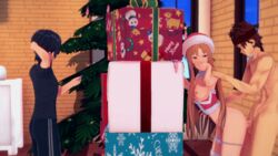 cheating cheating_girlfriend christmas christmas_outfit christmas_present christmas_tree cuckold eggys kirigaya_kazuto kirigaya_suguha klein netorare ntr stealth_sex sword_art_online tagme tsuboi_ryoutarou yuuki_asuna