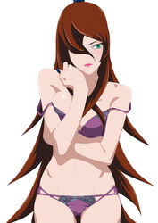 1girls bare_shoulders bra brown_hair cameltoe clavicle collarbone colored_nails female female_only green_eyes hair_over_one_eye light-skinned_female light_skin lipstick long_hair makeup mature mature_female mei_terumi midriff nail_polish naruto naruto_(series) naruto_shippuden paipan pale-skinned_female pale_skin panties pelvic_curtain shiny shiny_hair shiny_skin single_girl skindentation solo solo_focus uliyalsa underwear very_long_hair