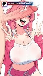1girl 1girls 2026 ai_generated artist_name blue_eyes boobs breasts bust chest cock covered_nipples dick double_v electroworld exposed_nipples heart heart-shaped_pupils hetero hi_res high_quality high_resolution highres lena lena_fox nipples nipples_outside patreon patreon_username penis see-through someone_stop_her stable_diffusion tits tongue tongue_out uncensored v w watermark