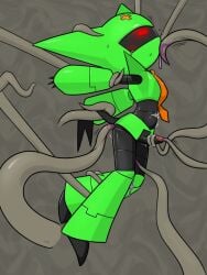 1_eye 2020 3:4 abdominal_bulge anal anal_penetration apc_(artist) black_body cel_shading digital_drawing_(artwork) digital_media_(artwork) double_penetration erection facial_markings forced forehead_markings genitals glans green_body grey_tentacles head_markings humanoid humanoid_genitalia humanoid_penetrated humanoid_penis japanese_description machine male male_humanoid male_penetrated markings multicolored_body penetration penis rape red_eyes restrained restrained_arms restrained_by_tentacles restrained_legs robot robot_humanoid sex shaded side_view slim slim_humanoid slim_male solo suspended_via_tentacles suspension tail tentacle_around_tail tentacle_in_ass tentacle_penetration tentacle_pit tentacle_rape tentacle_sex tentaclejob tentacles tentacles_around_arms tentacles_around_legs two_tone_body urethral urethral_penetration