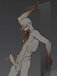 1boy male male_only monster nanadagger nude nude_male scp-096 scp_foundation sharp_teeth solo