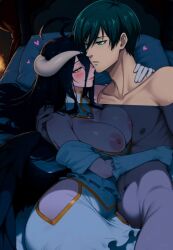 ai_generated albedo_(overlord) blue_lock crossover itoshi_rin overlord_(maruyama)