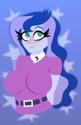 1girls 2026 2d 2d_(artwork) 2d_artwork alternate_version alternate_version_available belt big_breasts blue-haired_female blue-skinned_female blue_body blue_eyebrows blue_hair blue_hair_female blue_skin blush blush_face blushed_face blushing blushing_female breasts clothed clothed_female clothing collared_shirt digital_media_(artwork) egor418 equestria_girls eyebrows female female_only fully_clothed fully_clothed_female light-skinned_female light_skin multicolored_hair my_little_pony pale-skinned_female pale_blue_skin pale_skin purple-haired_female purple_hair purple_hair_female shirt solo star star_(symbol) starry_background stars textless textless_version upper upper_body upper_body_focus upper_body_only vice_principal_luna