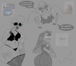 fat_ass femboy hazbin_hotel notcantus rosie_(hazbin_hotel) sir_pentious_(hazbin_hotel) sir_pentious_(human_form) sketch tom_trench